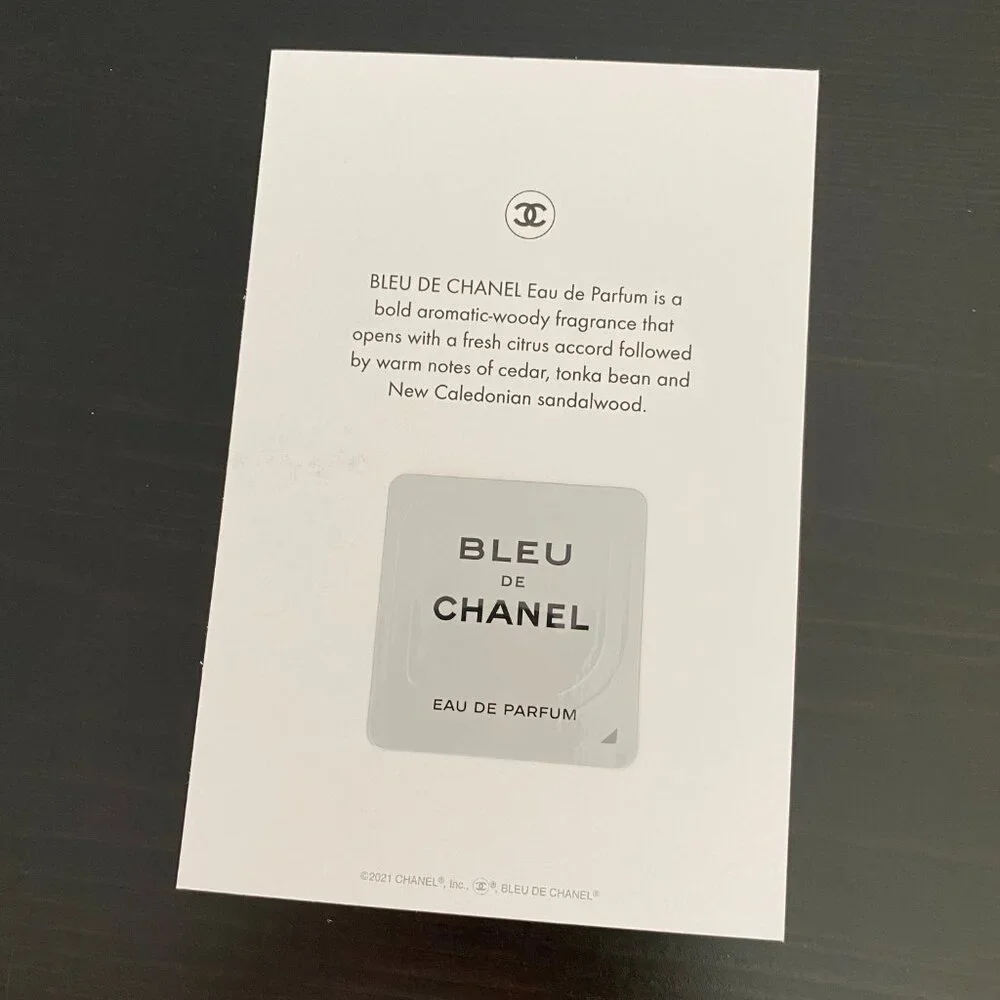 Chanel 5-pc blotter single use samples